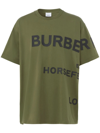 Burberry Horseferry Print Oversized T-shirt In Green