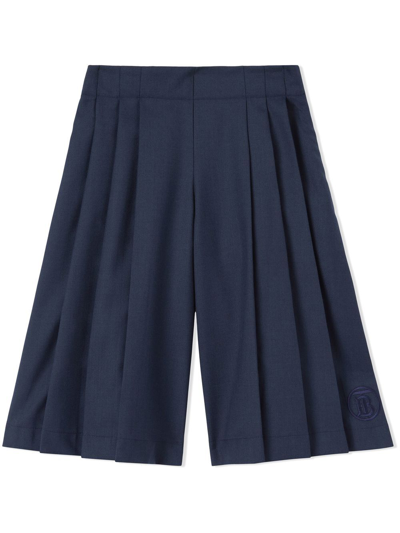 Burberry Kids Wool Tb Monogram Culottes (3-14 Years) In Midnight