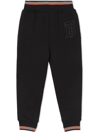 Burberry Logo-print Track Pants In Black