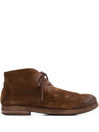Marsèll Round Toe Boots In Brown