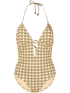 TORY BURCH ALL-OVER MONOGRAM-PRINT SWIMSUIT