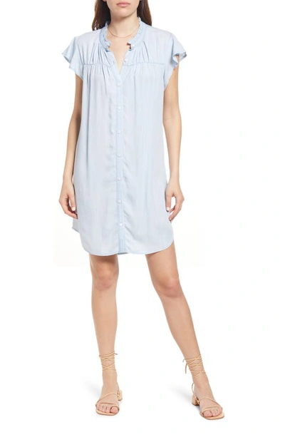 Rails Kat Button Front Chambray Dress In Light Vintage