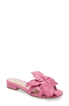 Cecelia New York Lila Slide Sandal In Hot Pink Leather