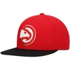 Mitchell & Ness Men's  Red, Black Atlanta Hawks Mvp Team Two-tone 2.0 Stretch-snapback Hat In Red