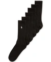 Polo Ralph Lauren Classic Crew Socks 6 Pairs In Black