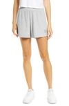 Alo Yoga Muse Ribbed Shorts In Athletic Heather Grey