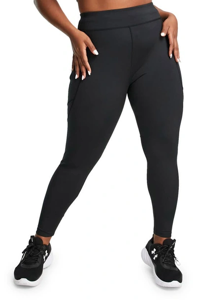 Asos Design 4505 Curve Icon Run Tie Waist Legging With Pocket-black