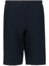 Champion Logo Patch Shorts In Blau