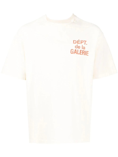 Gallery Dept. Logo-print Short-sleeve T-shirt In Beige