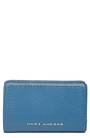 Marc Jacobs Topstitched Compact Zip Wallet In Stellar