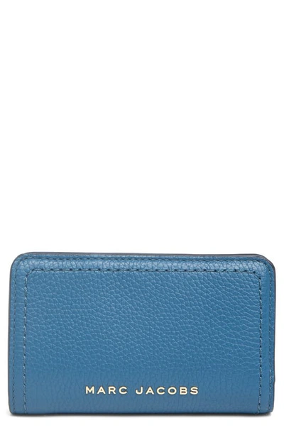 Marc Jacobs Topstitched Compact Zip Wallet In Stellar