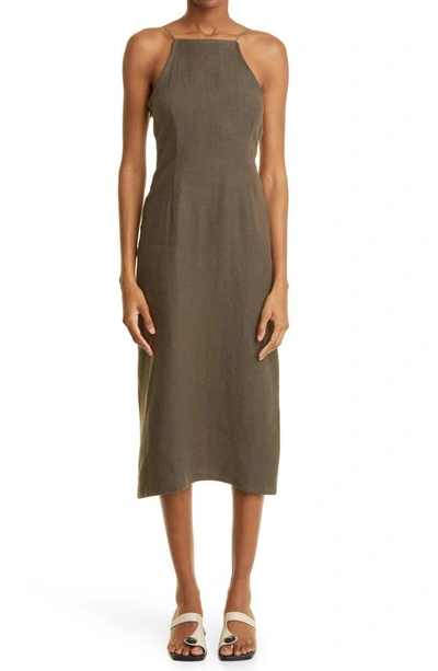 green emerald velvet dress Pre-owned: Paloma Wool Monotoro Skirt/ Strapless Dress in Green Fluo