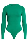 Naked Wardrobe The Nw Thong Bodysuit In Kelly Green