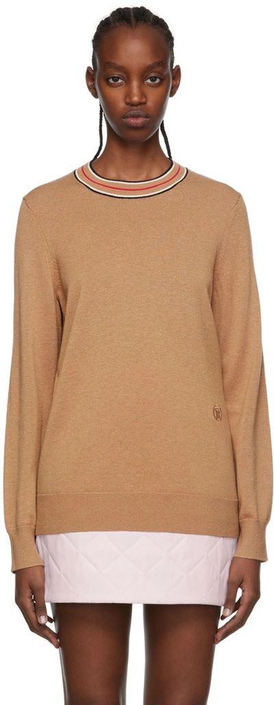 Burberry Tilda Icon-stripe Cashmere Jumper In Brown