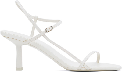 THE ROW OFF-WHITE BARE HEELED SANDALS