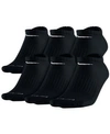 Nike Dri-fit Half-cushion No-show Socks 3-pack In Black