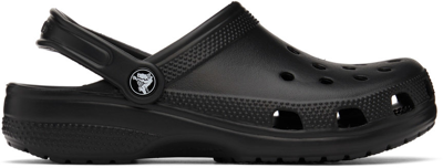 Crocs Classic Waterproof Rubber Clogs In Black