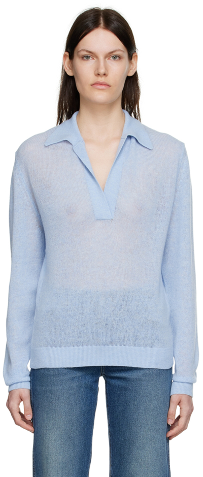 Khaite Jo Cashmere Featherweight-knit Jumper In Atmosphere