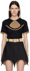 Fidan Novruzova Black Cotton Sweater In Brown/black