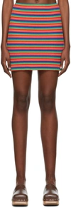Anna Sui Ssense Exclusive Multicolor Cotton Mini Skirt In Rainbow