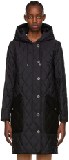 BURBERRY BLACK NYLON COAT