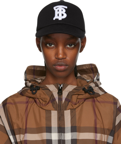 Burberry Embroidered Cotton-twill Baseball Cap In Black