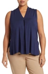 Tart 'aryn' Sleeveless V-neck Jersey Top In Peacoat