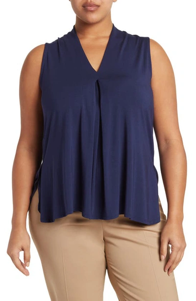 Tart 'aryn' Sleeveless V-neck Jersey Top In Peacoat