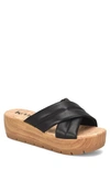 Korks By Kork-ease Faithe Crossover Platform Sandal In Black