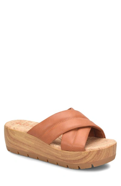 Korks By Kork-ease Faithe Crossover Platform Sandal In Tan