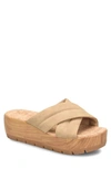 Korks By Kork-ease Faithe Crossover Platform Sandal In Natural