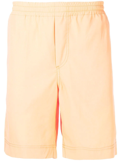 Msgm Elasticated Deck Shorts In 橘色
