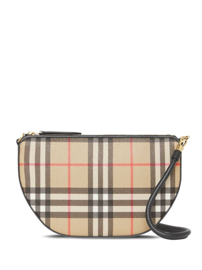 Burberry New Olympia U-shaped Pouch Archive Beige In Brown