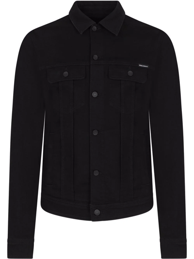 Dolce & Gabbana Black Stretch Denim Jacket