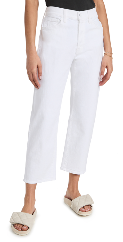 Mother The Ditcher Cropped Jeans In White