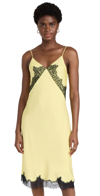 Rag & Bone Logan Lace Silk Blend Slipdress In Bright Yellow