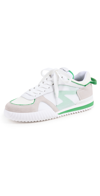 Rag & Bone White Retro Runner 2.0 Sneakers In White Green