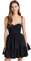 Staud Landry Bustier Mini Dress In Black