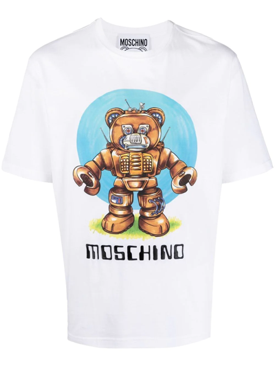 MOSCHINO TEDDY 机器人印花T恤