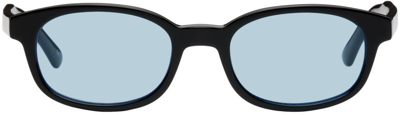 Noon Goons Black & Blue Oval Sunglasses