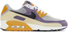 NIKE TAN & PURPLE AIR MAX 90 NRG SNEAKERS