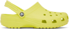 Crocs Unisex Classic Clogs In Neon Yellow In Kiwi