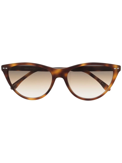 Isabel Marant Eyewear Logo-print Tortoiseshell-effect Sunglasses In Brown