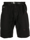 Gramicci Buckled-waistband Detail Shorts In Black