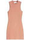 Victoria Beckham Fitted Sleeveless Stretch-woven Mini Dress In Blush