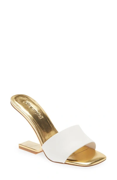 Jeffrey Campbell Protract-2 Sandal In White Gold
