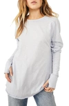 Free People We The Free Arden Extra Long Cotton Top In Found Moon