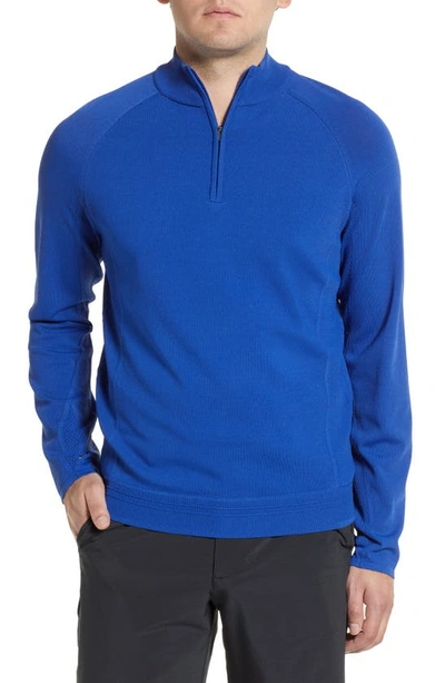 Brady Engineered Half Zip Pullover In  Blue