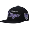 MITCHELL & NESS MITCHELL & NESS BLACK SACRAMENTO KINGS HARDWOOD CLASSICS SCRIPT 2.0 SNAPBACK HAT