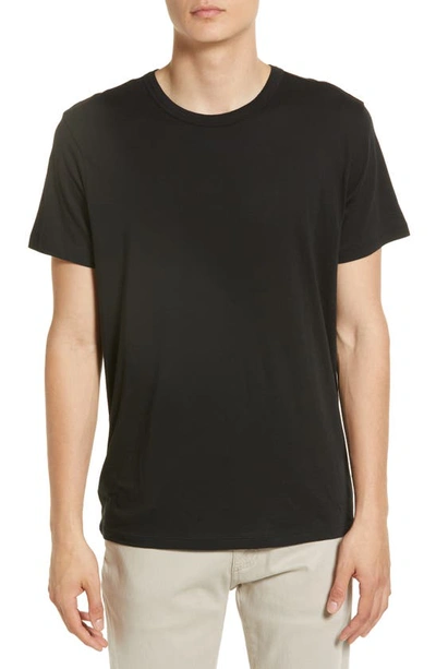 7 For All Mankind Feather Weight Crewneck T-shirt In Black